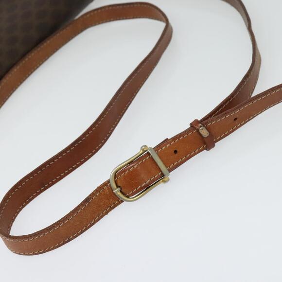 CELINE Macadam Canvas Shoulder Bag Pvc Leather Brown Gold - Picture 7 of 13